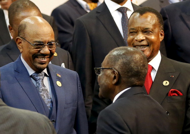 Le président soudanais, lors de sa visite en Afrique du Sud. D. R.